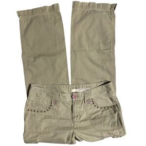 DKNY Jeans Army Green Studded Cargo Pants size 6
